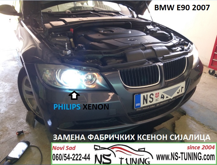 bmw e90 e91 2008 xenon farovi d1s sijalica philips osram zamena novi sad tuning